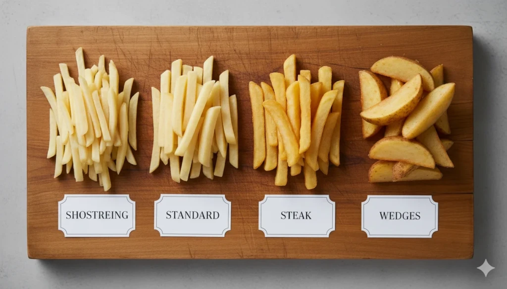 cutting guide for air fried potato