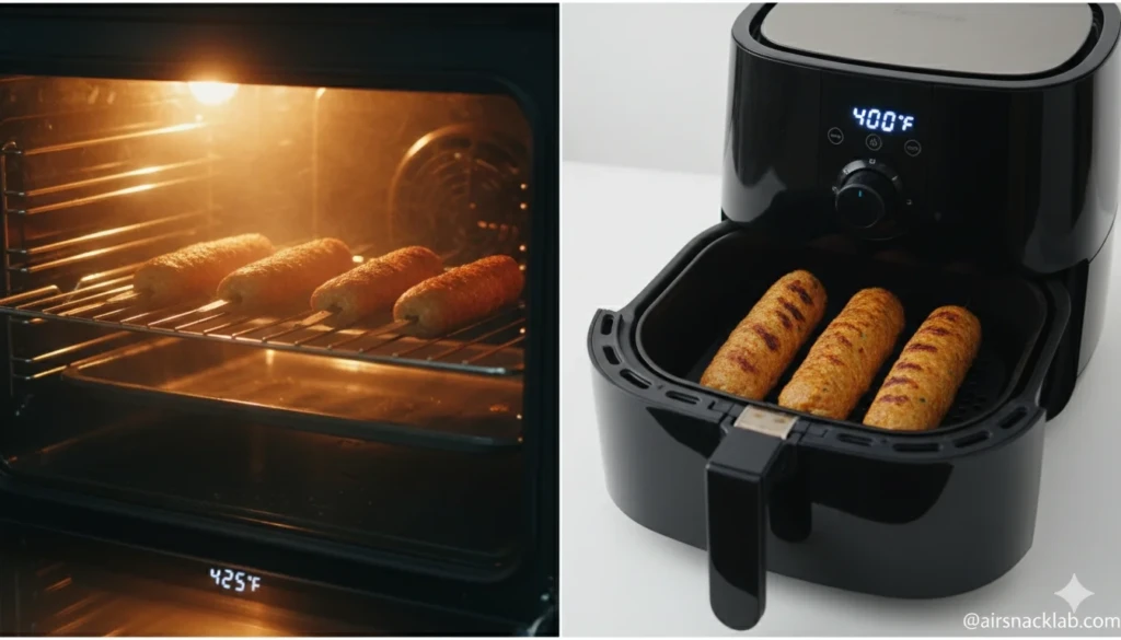 Oven baked and air fried chicken seekh kabab