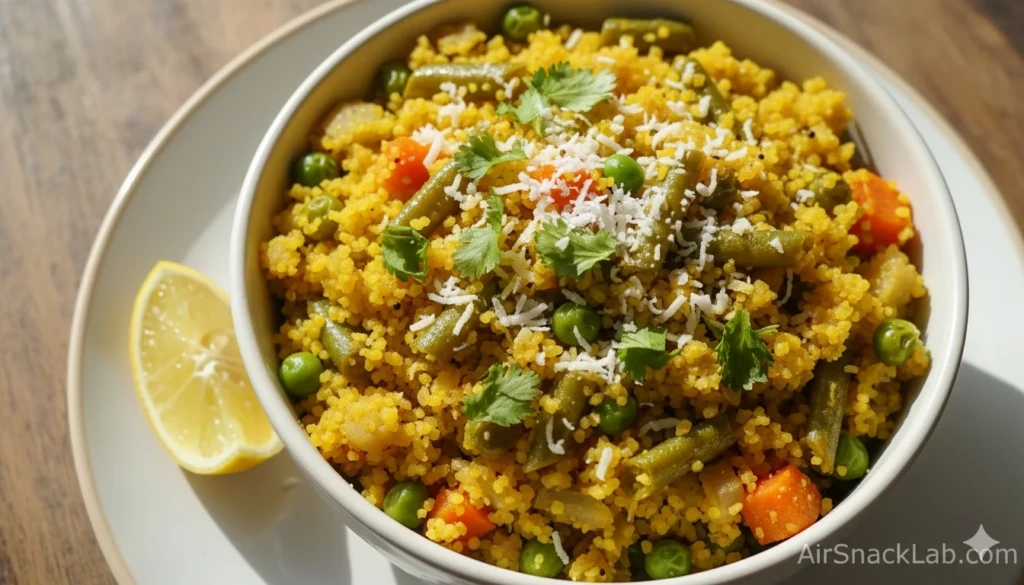 Rava Upma Recipe (Savory Semolina Breakfast) | AirSnackLab