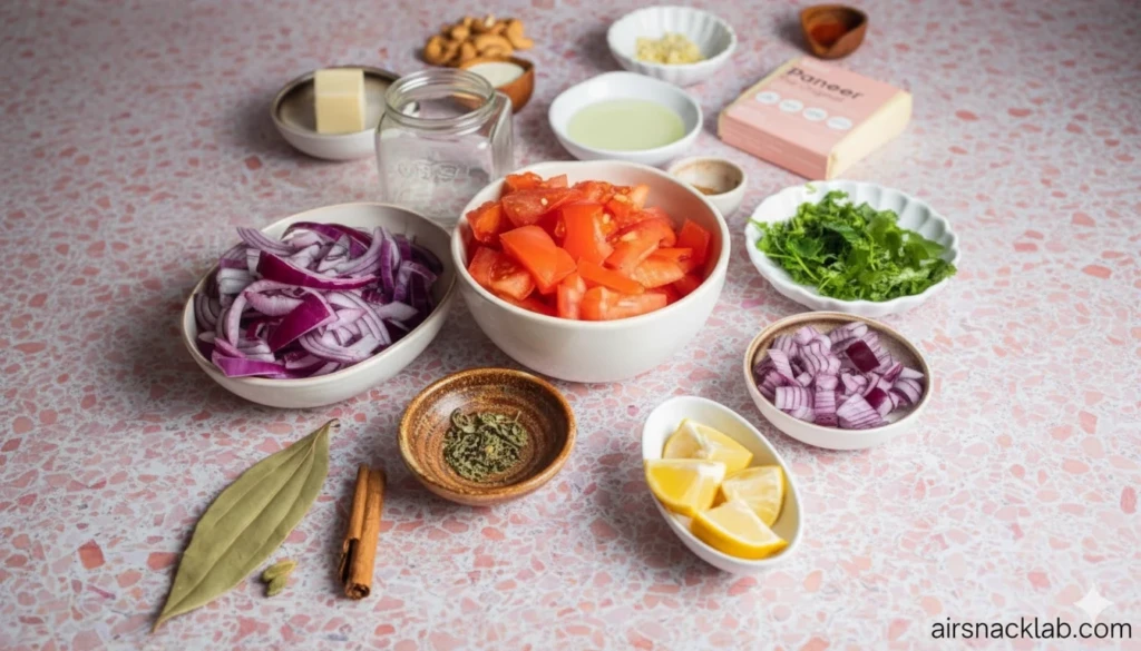 Paneer Tikka Curry gravy ingredients