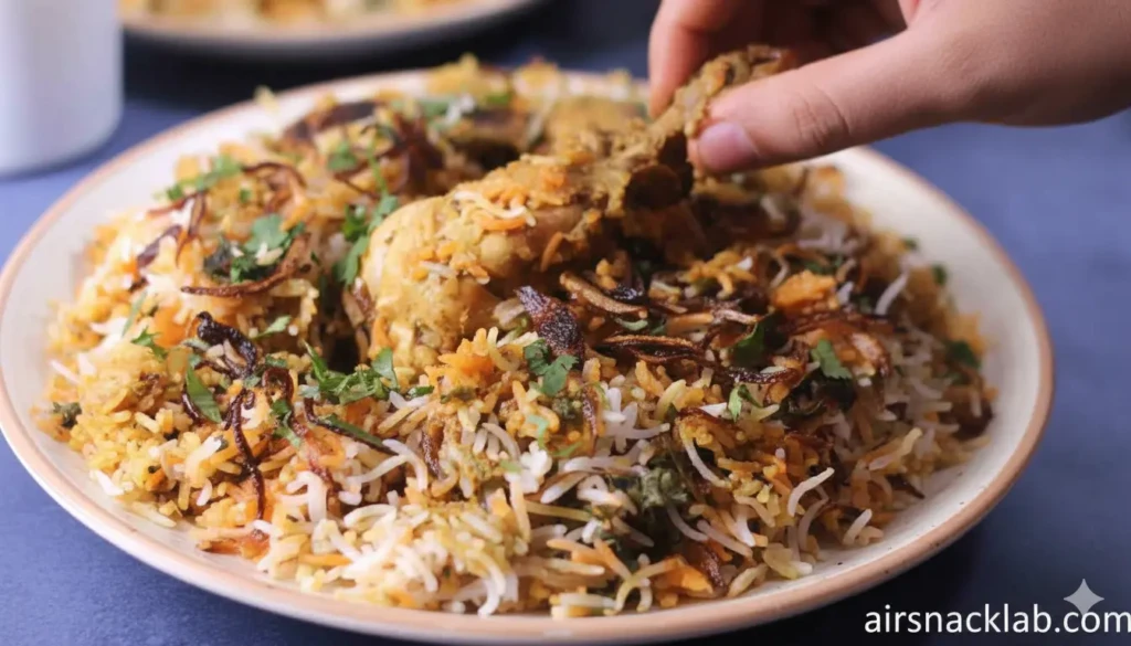Pakistani Style Touch in Hyderabadi Biryani