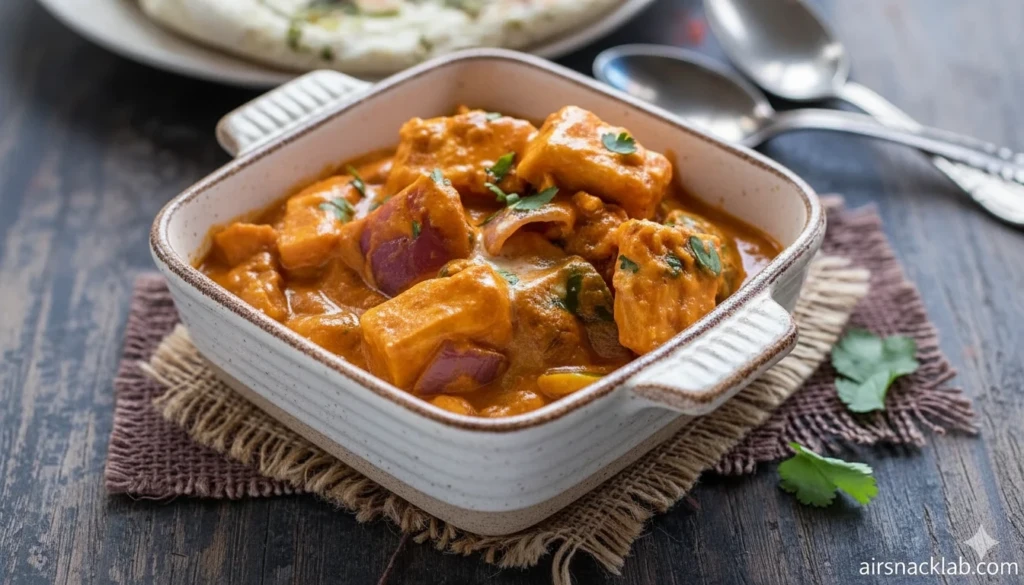 Assembly of Paneer Tikka Curry